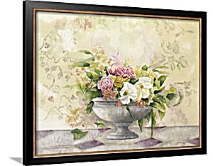 image of Floral Framed Art Print Wall Art By Caroline Caron - 30X22