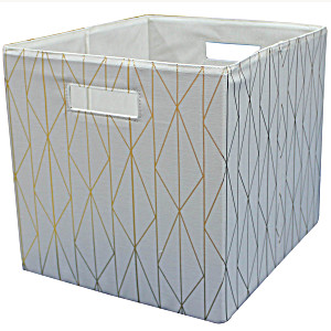 image of Better Homes and Gardens Fabric Cube Storage Bin (12.75 X 12.75), Single Unit, Multiple Colors