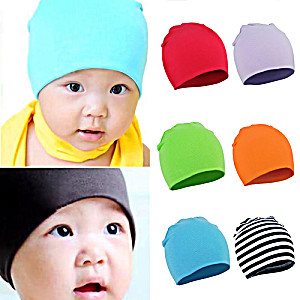 image of Unisex Baby Toddler Infant Beanie Hat Cotton Soft Double Layers Photo Prop Cap