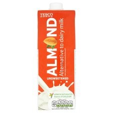 image of Tesco Almond Unsweetened Longlife Milk Alternative 1 Litre
