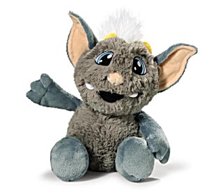 image of Nici 38919- Electronics Crazy Mics Sprechendes Monster Hey Schlenker, 35 CM, Blau / Grau