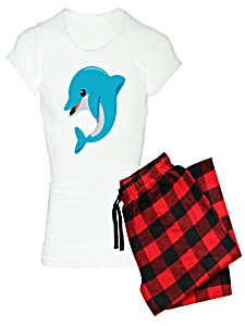 image of Cafepress - Dolphin Pajamas - Womens Light Pajamas