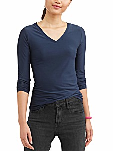 image of No Boundaries Juniors Brushed V-neck Long Sleeve T-shirt