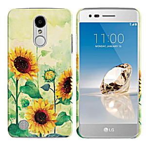 image of Fincibo LG Aristo MS210 Protector Case Hard Plastic Back Cover - Sunflowers Flowers