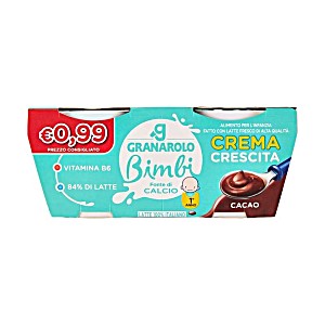 image of Granarolo Bimbi Crema Crescita Cacao 2 X 100 G