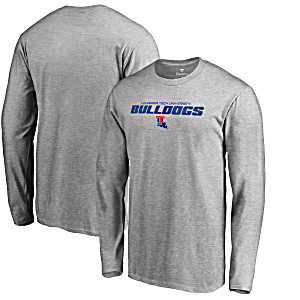 image of Louisiana Tech Bulldogs Fanatics Branded Big & Tall On Point Long Sleeve T-shirt - Heathered Gray