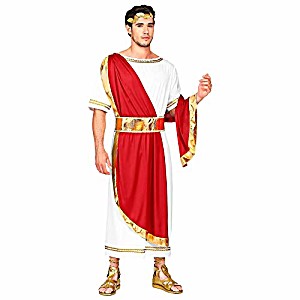image of Costume Imperatore Romano (tunica Con Drappo, Cintura, Corona D'alloro) (L)