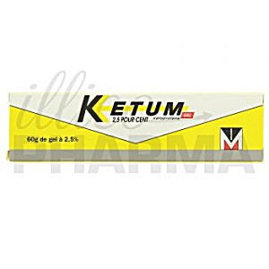 image of Ketum 2,5 P. 100 (ketoprofene) 1 Tube De 60 G, Gel