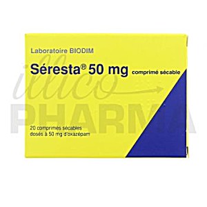 image of Seresta 50 Mg (oxazepam) 1 Boite De 20, Comprimes Secables