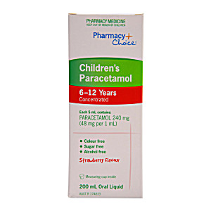 image of Pharmacy Choice Childrens Paracetamol Oral Liquid 6-12 Years 200ML