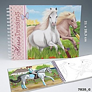 image of Horses Dreams - Malbuch Depesche (SCHW)
