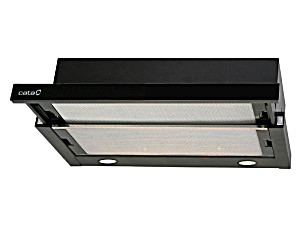 image of Cata Hood TF 2003 600 GBK Telescopic, Energy Efficiency Class C, Width 60 CM, 390 M / H, Mechanical Control, Led, Black Glass