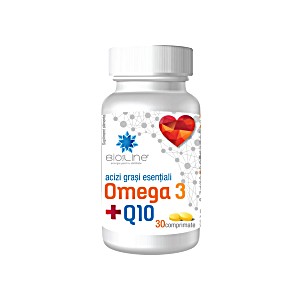 5944708136188 UPC Omega 3 È™i Coenzima Q10, Biosunline, 30 Tablete, Helcor