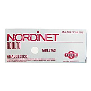 image of Nordinet 400 / 150 / 50 MG Con 20 Tabletas