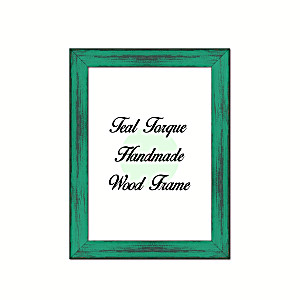 image of Teal Torque Barnwood Wholesale Farmhouse Shabby Chic Distressed Wood Picture Frame