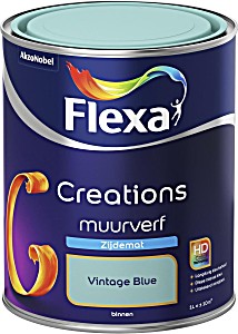 image of Flexa Creations Muurverf Zijdemat Vintage Blue - 1 Liter Flexa Creations Muurverf Zijdemat Vintage Blue - 1 Liter