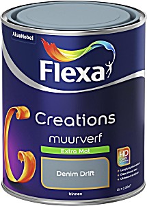 image of Flexa Creations Muurverf Extra Mat Denim Drift - 1 Liter Flexa Creations Muurverf Extra Mat Denim Drift - 1 Liter