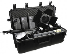 image of Aputure LS C120D Ii 3-light Kit (v-mount) With SKB Case
