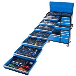 image of Kincrome Contour Tool Workshop 472 Piece 15 Drawer W. Trolley K1229
