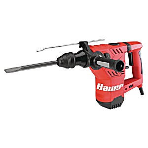 image of Bauer 1641e-b 1-1 / 8 Inch SDS Variable Speed 10 Amp Pro Rotary Hammer Kit Featuring Anti-vibration Handle (new Open Box)