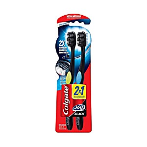 image of Escova Dental Macia Colgate 360 Black 2X1 Unit