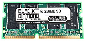 image of 256MB Ram Memory For Ibm Thinkpad T22 Series (type 2648) Black Diamond Memory Module Sdram So-dimm 144pin PC133 133MHZ Upgrade