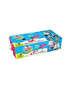image of Yogur De Fresa Y Pltano Clesa Crecimiento Sin Gluten Pack De 8 Unidades De 120 G.
