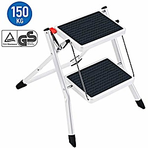 Artmoon Rock 2 Step Foldable Compact Ladder With Anti Slip Coating Powder Coated Steel 49.5X48.5X44.5Cm (628115699485)