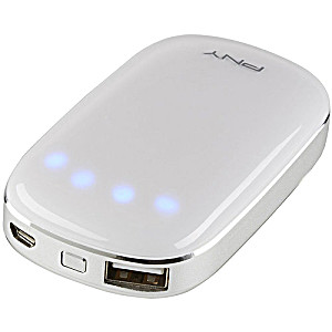 image of Pny Powerpack E5000 - Power Bank - 5000 Mah - 1 a (usb) - On Cable: Micro-usb - White