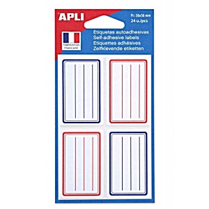 image of tiquette Adhsive Apli Agipa colier 36X56MM Pochette 24 Units