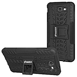 image of Samsung Galaxy J7 Perx Case, Premium Dual Layer Shockproof Case Soft Tpu Hard Back Cover For Samsung Galaxy J7 Perx J727P - Black