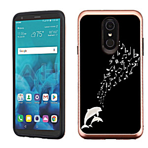 image of For LG Stylo 4 Case, Onetoughshield Shockproof 2-layer Protective Phone Case (rose Gold Color) - Dolphin Music