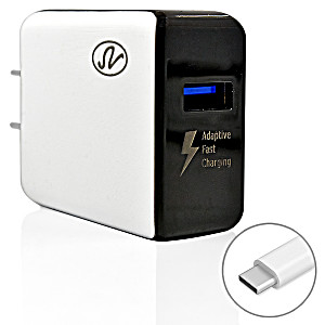 image of Quick Home Charger Kit For LG Stylo 4 Phones - 2.1 Amp Wall Charger With 3 Feet Type C USB Cable - White