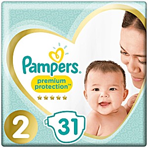 image of Pampers Bleer 2 New Born 3-6 KG 31 STK