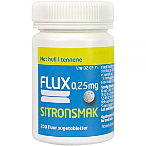 image of Flux 0,25 MG Sugetabletter Sitron 200 STK