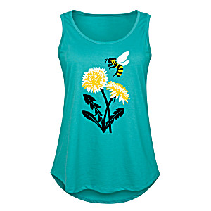 image of Bee Dandelions - Womens Racerback Tank Top