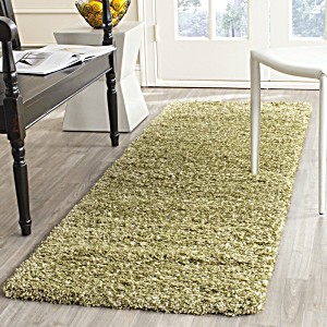 image of Safavieh California Premium Shag Collection SG151-5252 Runner, 2 3 X 11, Green