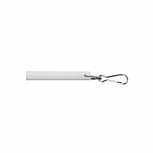 image of Rust-proof Fiberglass Drapery Baton With Stainless Steel Clip, 24, Off White