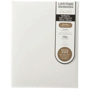 image of NCL A4 Refillable Self Adhesive Photo Album 20 Page White