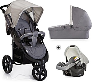 image of Hauck Viper SLX Trio-set Kinderwagen Mit Tragewanne Und Babyschale Design Smoke / Grey