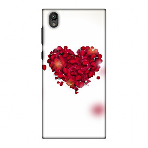 image of Sony Xperia L1 Case, Premium Handcrafted Printed Designer Hard Snap On Case Back Cover With Screen Cleaning Kit For Sony Xperia L1 - Rose Heart