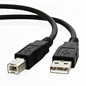 image of 10FT USB Cable For Brother MFC-J470DW Color Inkjet All-in-one Printer - White / Beige