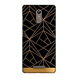 image of Gionee S6S Case, Premium Handcrafted Printed Designer Hard Shockproof Case Back Cover For Gionee S6S - Golden Elegance 2