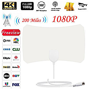 image of 200 Mile Range Antenna TV Digital HD Skylink 4K Antena Digital Indoor HDTV 1080P