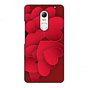 image of Lenovo Vibe X3 Case, Premium Handcrafted Printed Designer Hard Snap On Shell Case Back Cover For Lenovo Vibe X3 - Red Hearts