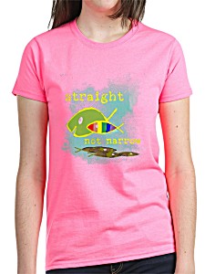 image of Cafepress - Straight But Not Narrow T Shirt - Womens Dark T-shirt