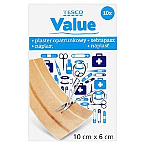 Tesco value dressing strip 6cm x 100cm (5010204883861)