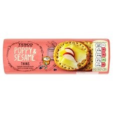 image of Tesco Poppy & Sesame Thins 150G