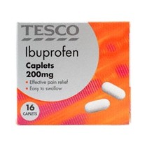 Tesco ibuprofen 200mg 16 caplets (5000436574637)