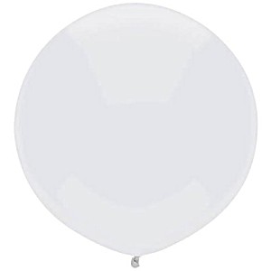 image of Mayflower Balloons 8906 17 Inch Outdoor Latex - Bright White Pack of 72, Big 17 Inch White Latex Helium Balloons By Cti Industries Corp